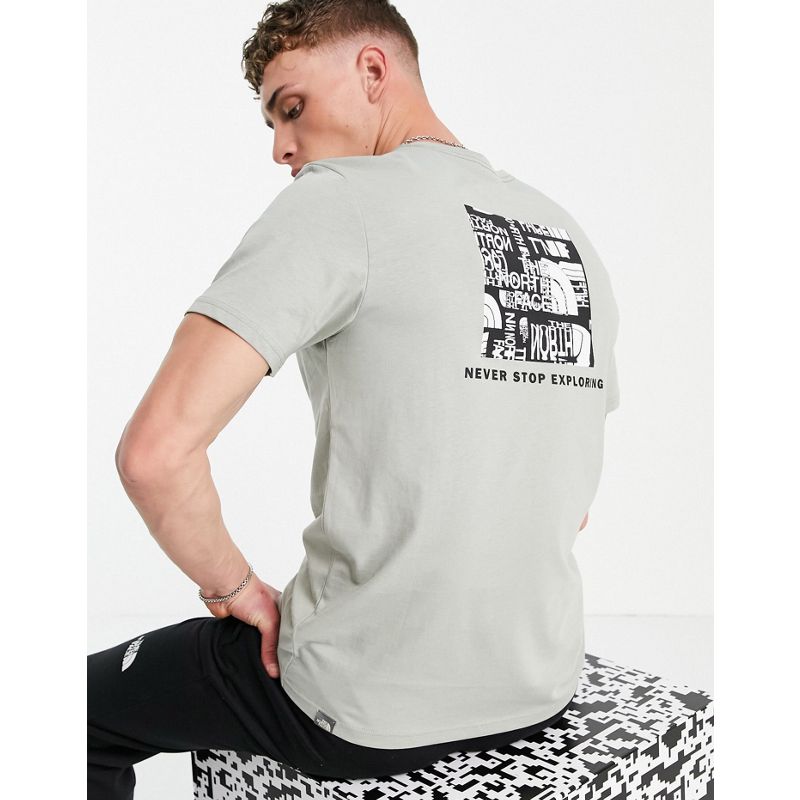 Top A7KfW The North Face - Distorted - T-shirt con logo grigia