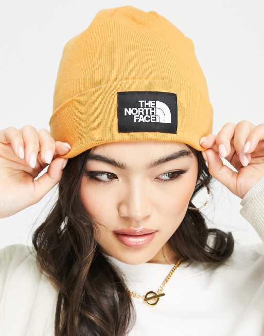 Yellow north hot sale face beanie