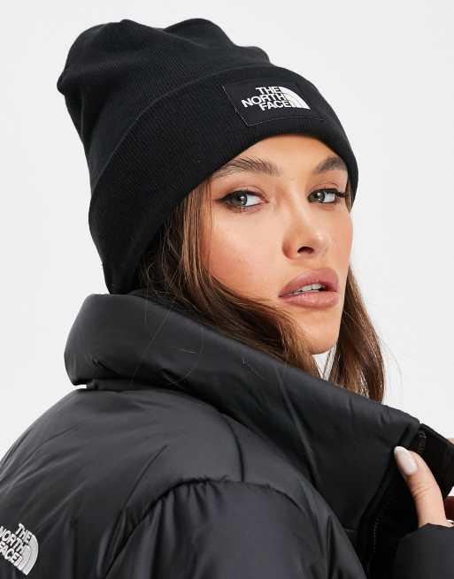 North face hot sale black beanie