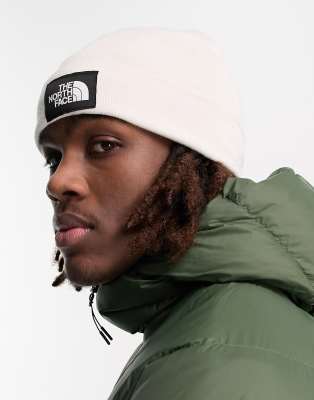 The North Face Dock Worker Beanie Hat In White