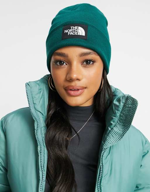 the north face beanie green