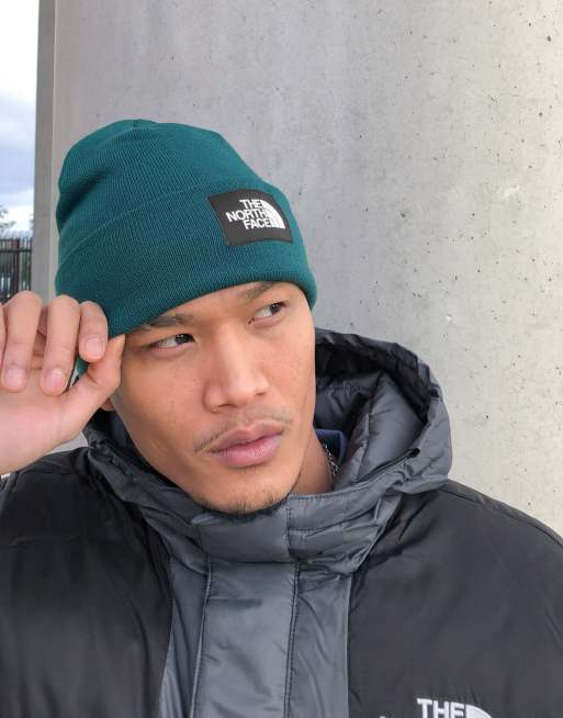 The North Face Dock Worker recycled beanie in green ASOS