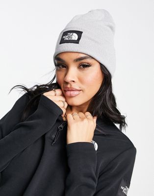 The North Face Dock Worker reycled beanie in grey
