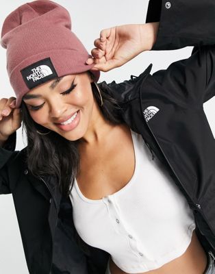 The North Face Dock Worker reycled beanie in pink