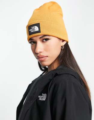The North Face Dock Worker reycled beanie in yellow