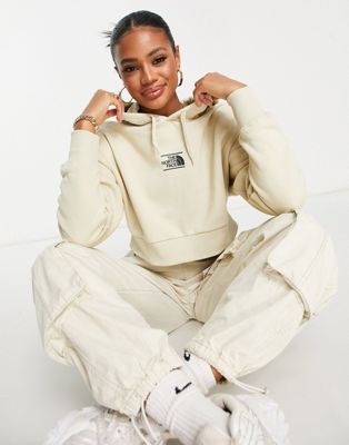 The North Face Dome at Center cropped hoodie in beige Exclusive at ASOS - ASOS Price Checker