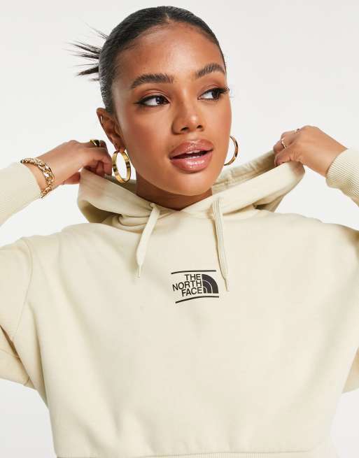 North face on sale hoodie beige