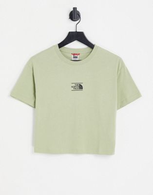 The North Face Dome at Center cropped t-shirt in khaki Exclusive at ASOS