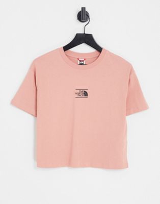 The North Face Dome at Center cropped t-shirt in pink Exclusive at ASOS