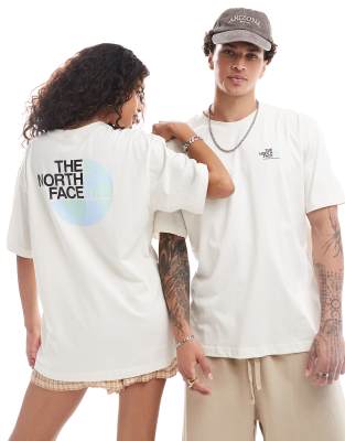 The North Face Dome backprint oversized t-shirt in off white