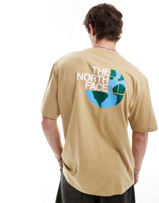 The North Face – Dome – Beige t-shirt i oversize med tryck baktill, 4 av 4