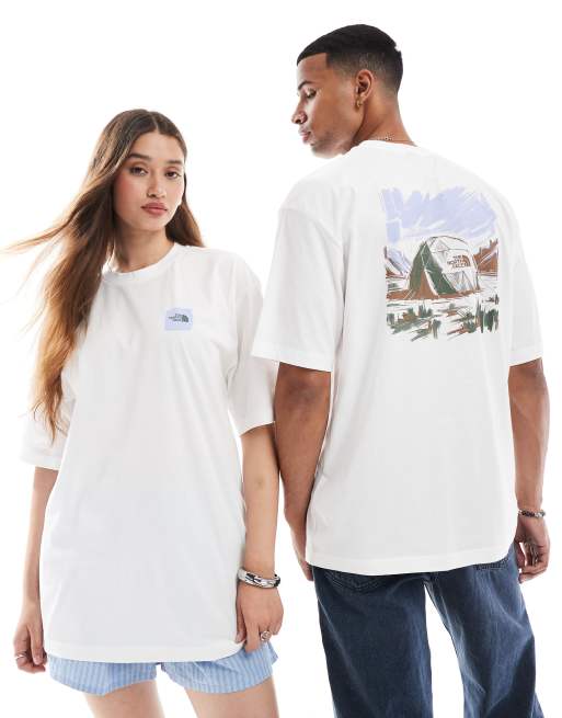 The North Face - Dome - Oversized T-shirt met print op de achterkant in wit, exclusief bij ASOS, 4 van 4