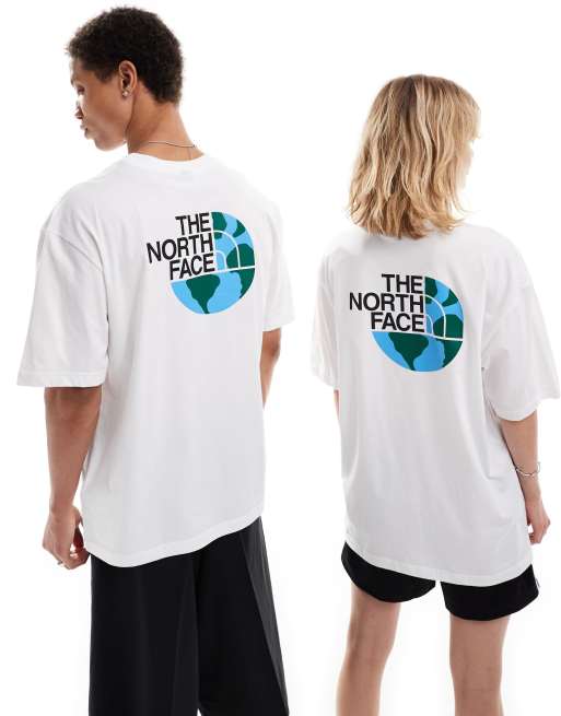 The North Face - Dome - Oversized T-shirt met print op de achterkant in wit