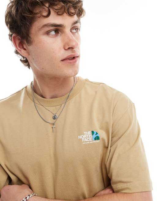 The North Face - Dome - T-shirt oversize beige con stampa sul retro, 3 di 4