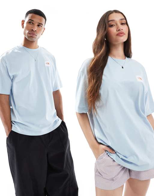 The North Face Dome Tent backprint oversized t-shirt in light blue exclusive to ASOS, 3 of 4
