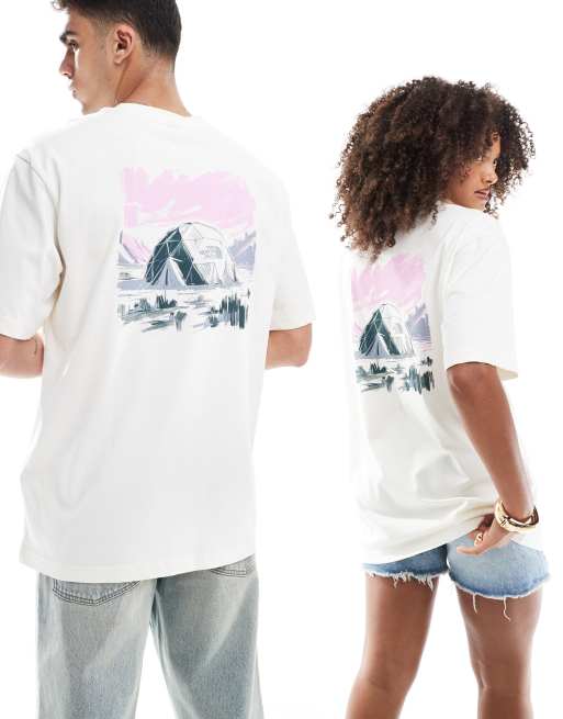 The North Face Dome Tent backprint oversized t-shirt in off white exclusive to ASOS, 3 of 4