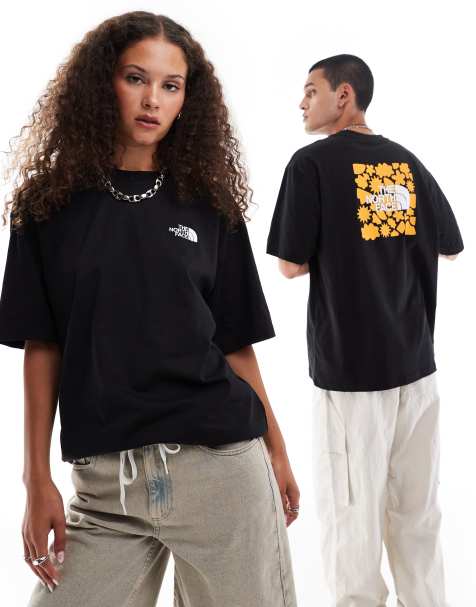 The North Face Doodles back print oversized t-shirt in black - view 1