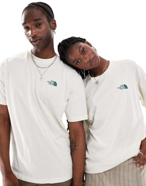 The North Face - Doodles - Oversized T-shirt met print op de achterkant in gebroken wit