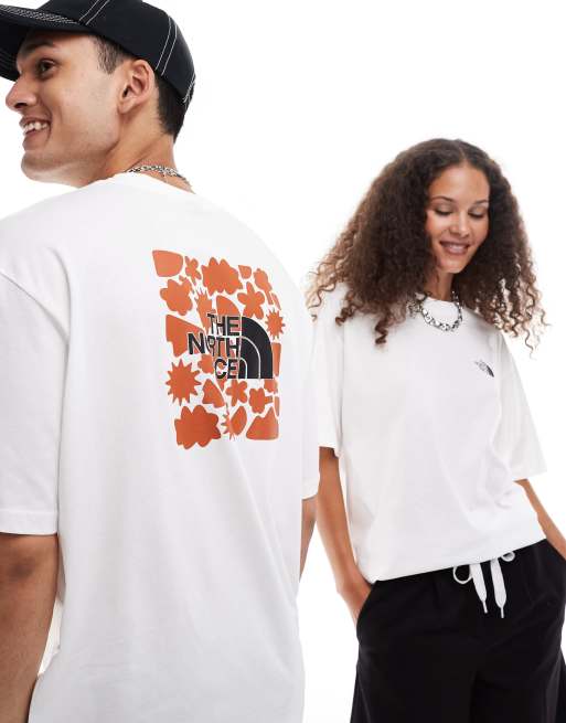 The North Face - Doodles - Oversized T-shirt met print op de achterkant in wit