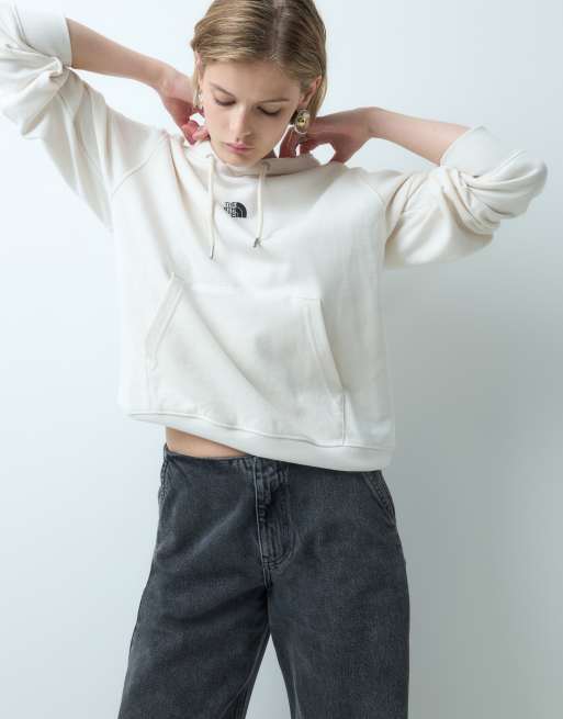 The North Face double knit hoodie in off white  , 3 of 5