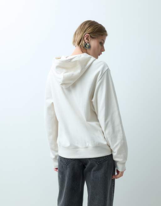 The North Face double knit hoodie in off white  , 5 of 5