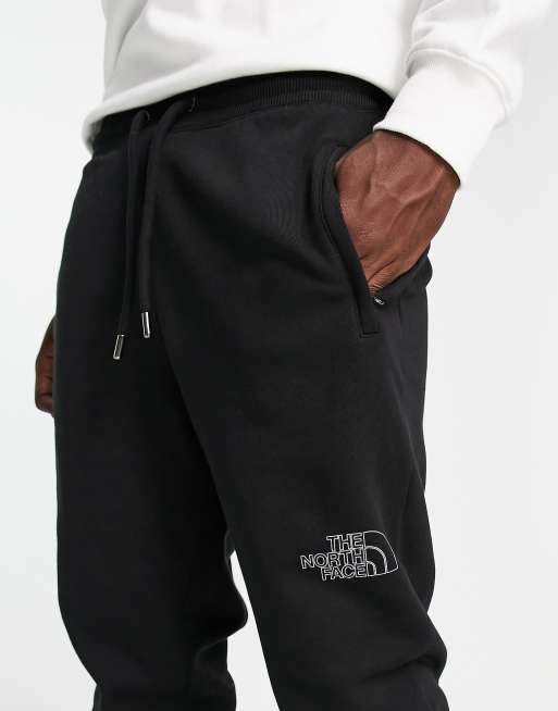 The North Face Drew Peak cotton trackies in black