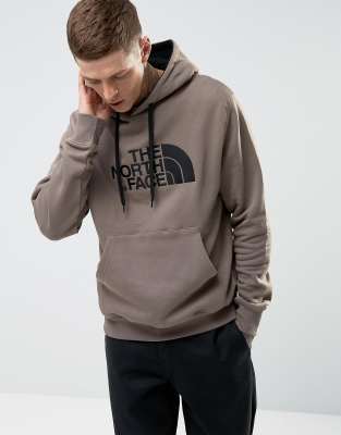 The North Face Drew Peak Hoodie Large Logo in Beige