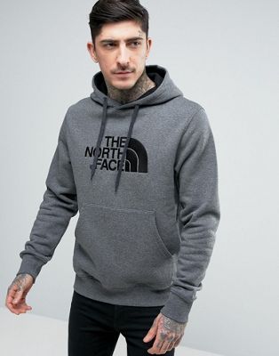 the north face drew peak hoodie grey