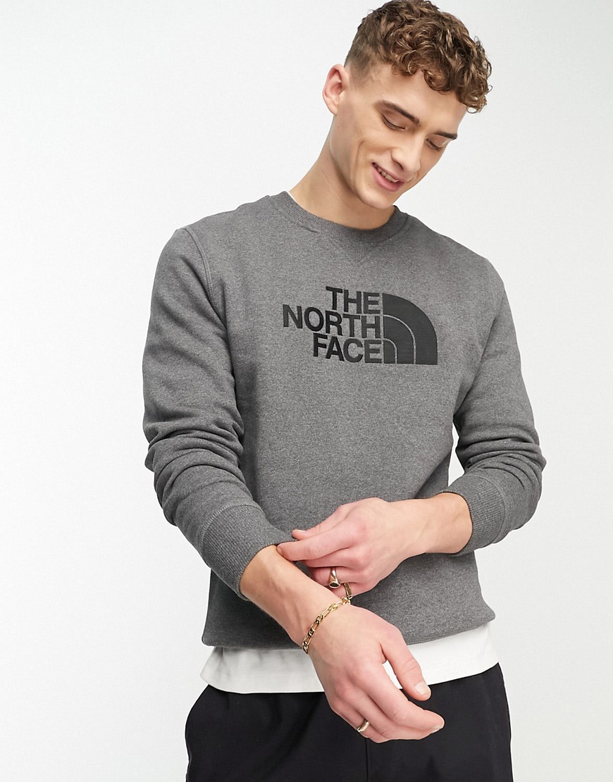 The North Face Drew Peak logo sweatshirt in grey