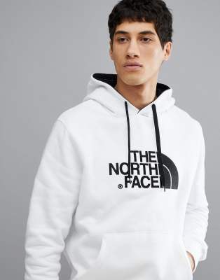 the north face drew peak hoodie white