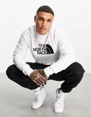 The North Face Drew Peak sweatshirt in white ASOS