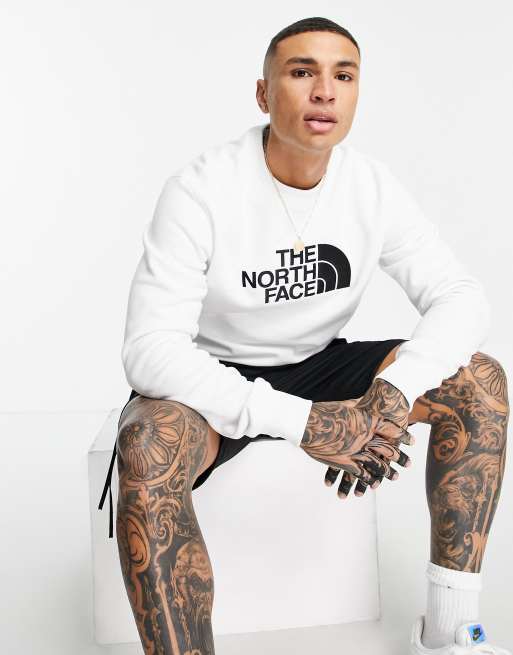 The North Face Drew Peak sweatshirt in white