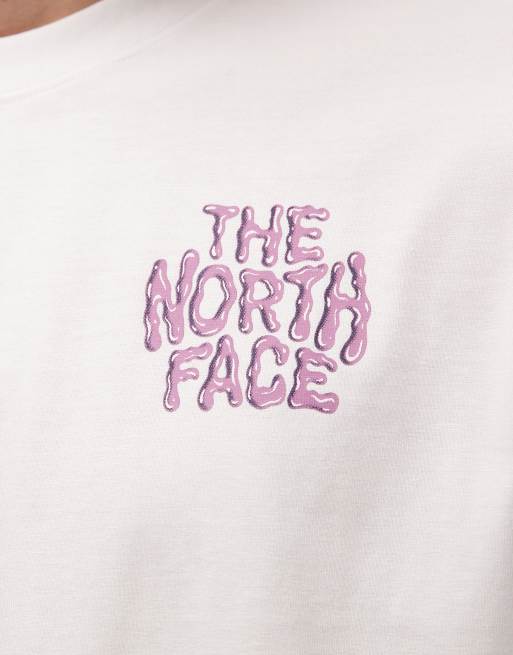 The North Face - Drip Logo - T-shirt comoda bianca con stampa sul retro, 4 di 5