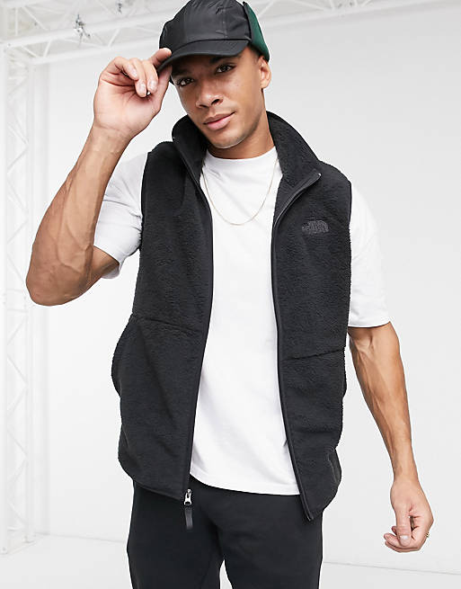 The North Face Dunraven sherpa vest in black | ASOS