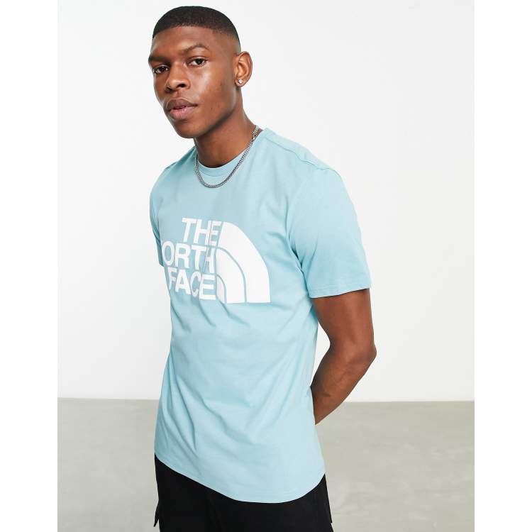 The North Face Easy chest logo t shirt in pale blue