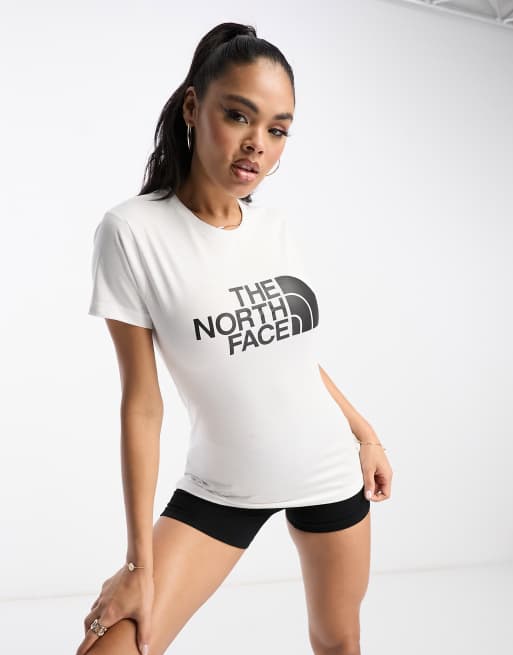 The North Face Easy chest print t UC Basic French Terry Hoodie shirt in white Cra wallonieShops