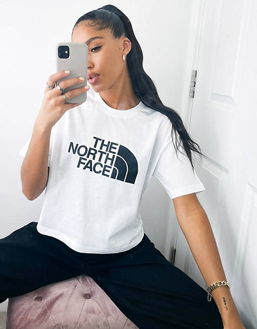  The North Face Easy cropped t-shirt in white 