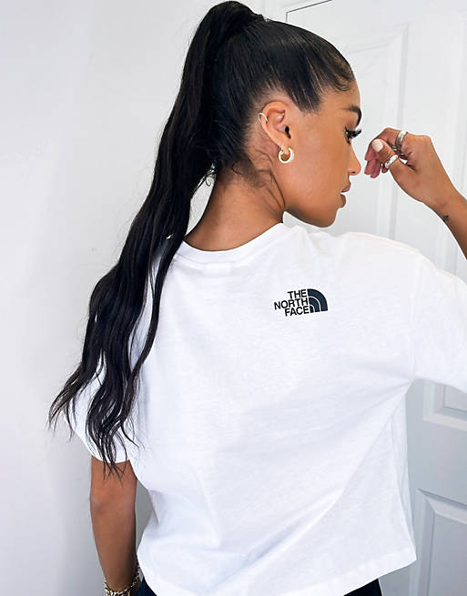  The North Face Easy cropped t-shirt in white 