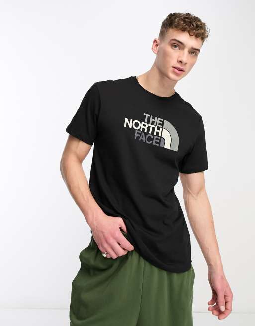 The North Face – Easy – Czarny T-shirt z logo na piersi