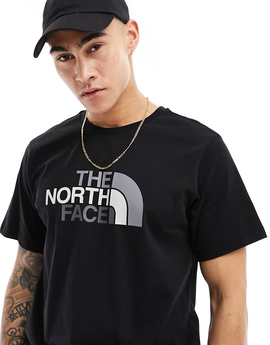 The North Face Easy graphic logo t-shirt in black