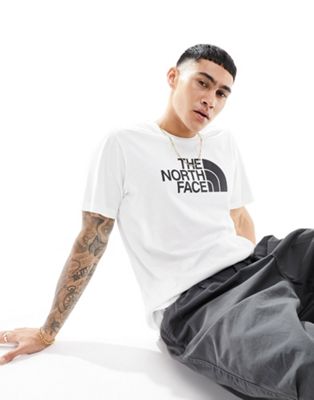 The North Face Easy graphic logo t-shirt in white