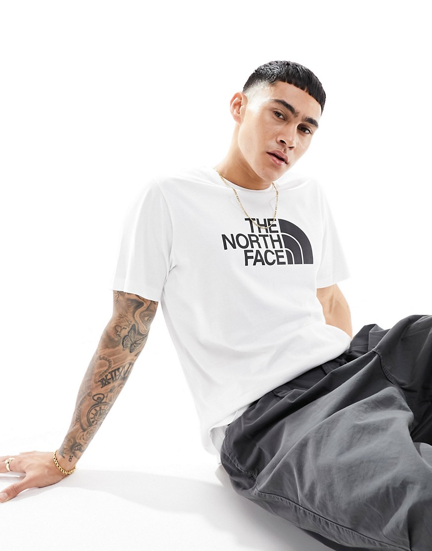 The North Face Easy graphic logo t-shirt in white