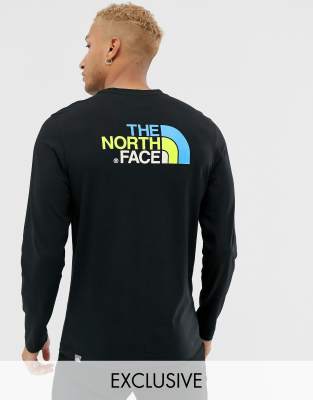 north face long sleeve black t shirt