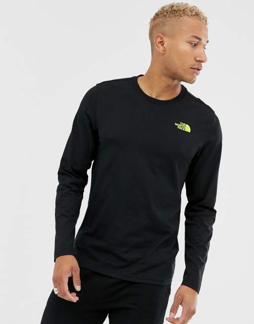 Black north face long cheap sleeve top