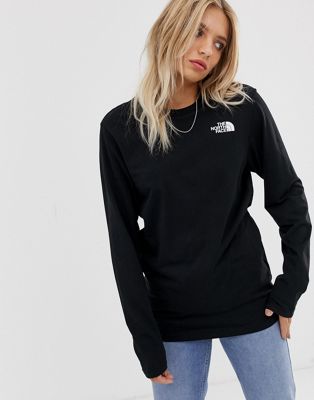 black long sleeve north face top