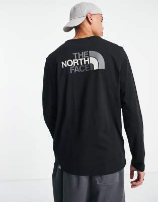 north face black long sleeve