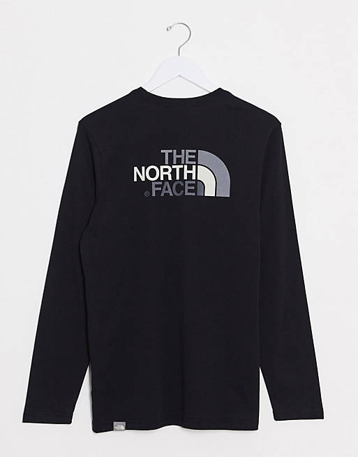 The North Face Easy long sleeve t-shirt in black
