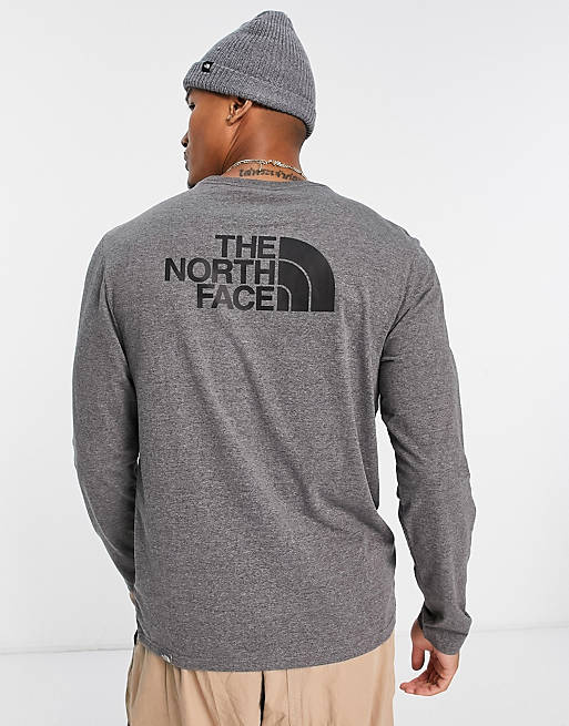 The North Face Easy long sleeve t-shirt in grey