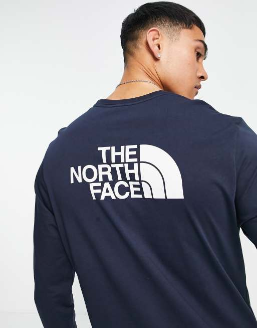 The North Face Easy long sleeve t shirt in navy ASOS