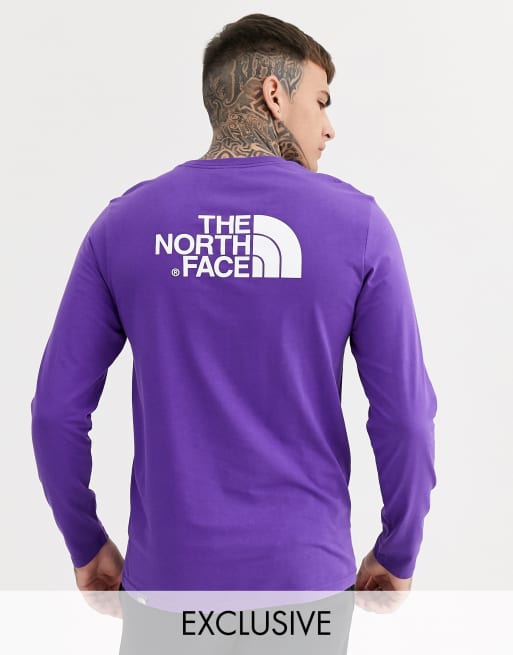 The North Face Easy long sleeve t shirt in purple Exclusive at ASOS